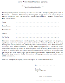 Surat Pernyataan Pimpinan Sekolah