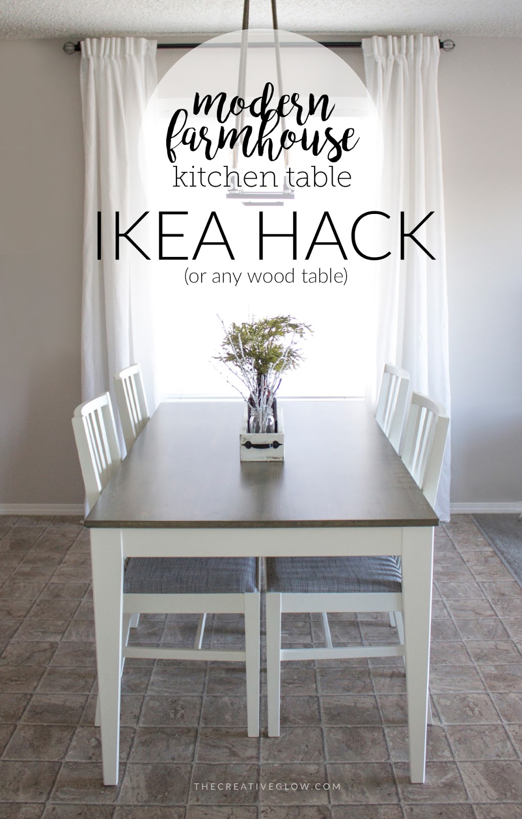 My Modern Farmhouse Kitchen Table Ikea Hack Or Not The Creative Glow My Modern Farmhouse Kitchen Table Ikea Hack Or Not