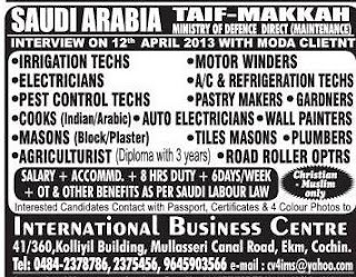 Job Vacancies In Saudi Arabia