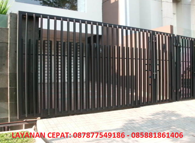 Harga Pintu Pagar  Besi Dorong Cikarang 087877549186