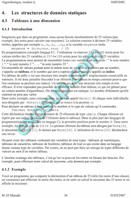 structures de données statiques