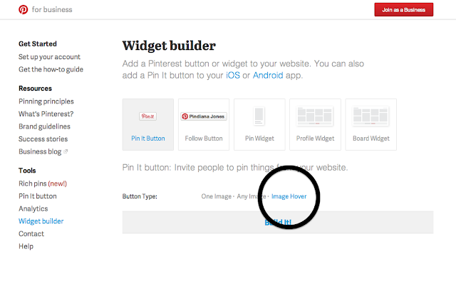 pin it image hover button tutorial