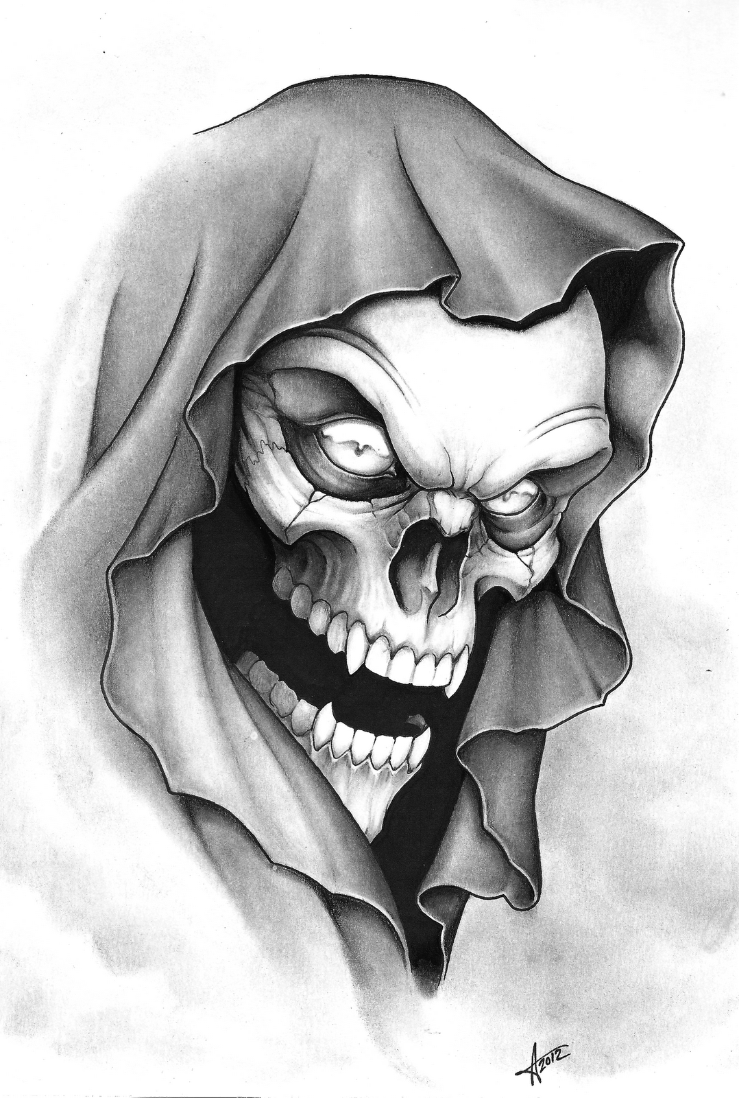 Ghost Skull by DuskEyes on DeviantArt | Skull drawing, Pencil drawings of  girls, Skulls drawing