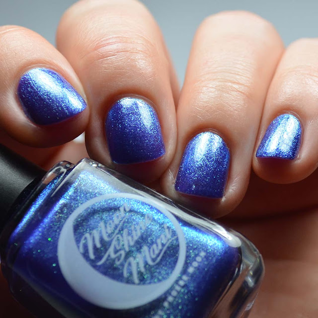 indigo nail polish with shimmer