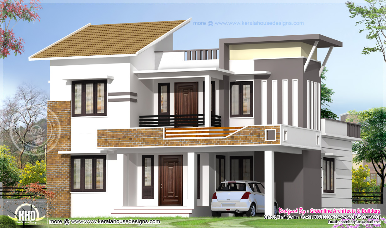 2035 square feet modern 4 bedroom house exterior - Kerala home ...