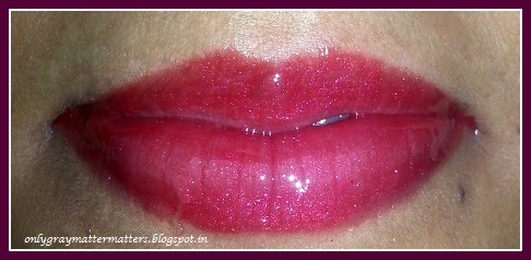 The Body Shop Hi-Shine Lip Treatment Cherry Glimmer Lip Swatches