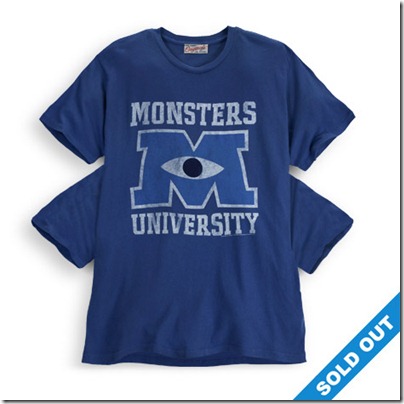 Monster University Official Clothing - Blue Vintage Tee Shirt with 4 arms