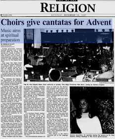 Climbing My Family Tree: Barbara quoted in Toledo Blade article on Cantatas in 1997