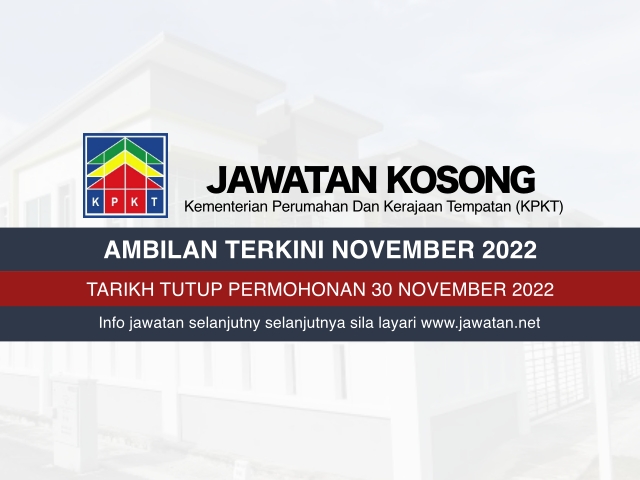 Jawatan Kosong KPKT November 2022