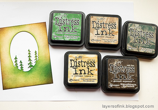 Layers of ink - Forest Shaker Card Tutorial by Anna-Karin Evaldsson.