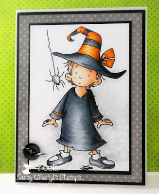 Sassy Cheryl's, Kecia Waters, witch, Copic markers, Halloween