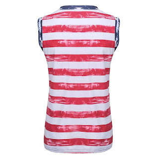 Women's Tops American Flag Print Tank Top Sleeveless Patriotic Casual T Shirt Vest