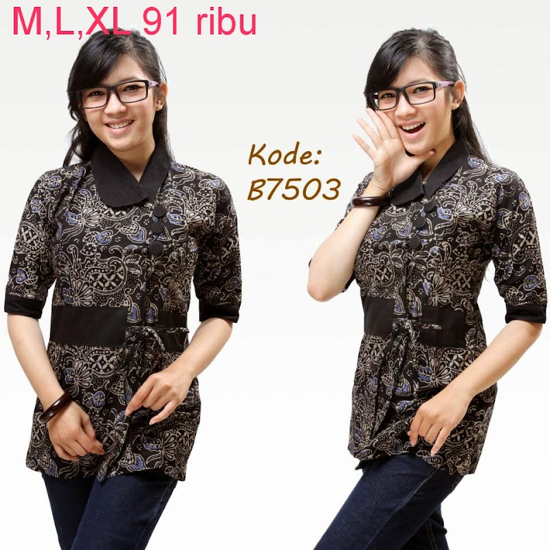 Model Terkini Baju Kantor Setelan Batik