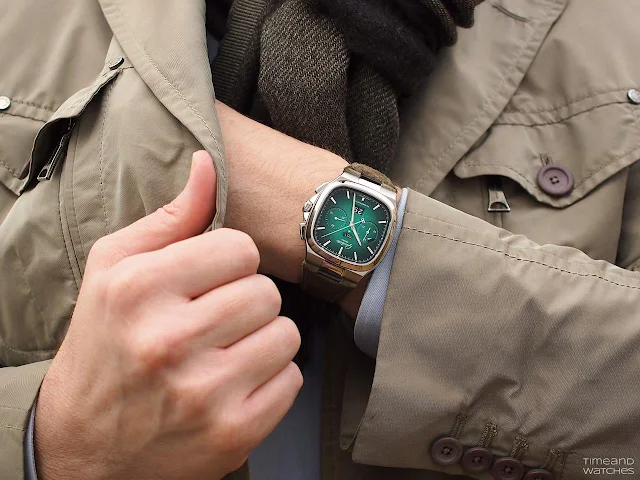 Glashütte Original Seventies Chronograph Panorama Date Green Dial