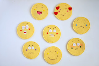 Feelings smileys Felt pieces Handmade by TomToy