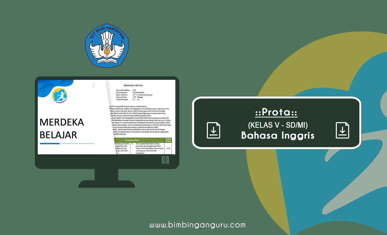 Prota Bahasa Inggris Kelas V SD/MI K13 TP. 2022/2023 (EDISI REVISI)