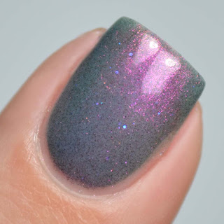 blue nail polish with color shifting shimmer