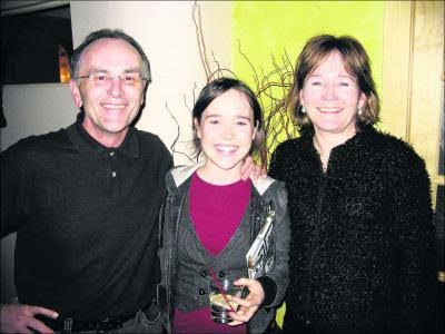 Ellen Page with her father Dennis Page and mother Martha Philpotts