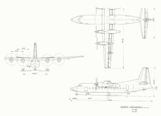 Fokker-VFW P.301 General Arrangement