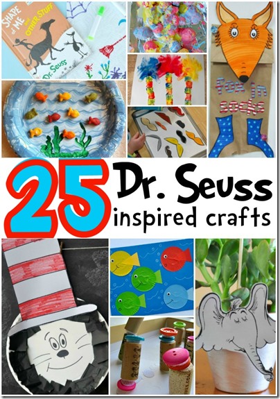 25 Dr. Seuss Crafts for Kids - Perfect for Dr. Seuss Day, back to school theme, preschool book unit, alphabet or phonics fun and more for toddler, preschool, and kindergarten