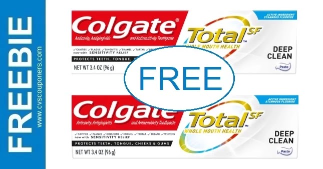 FREE Colgate Total Toothpaste at CVS