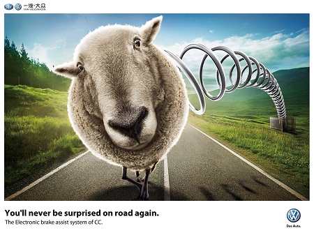 Volkswagen amusing and humorous print ads