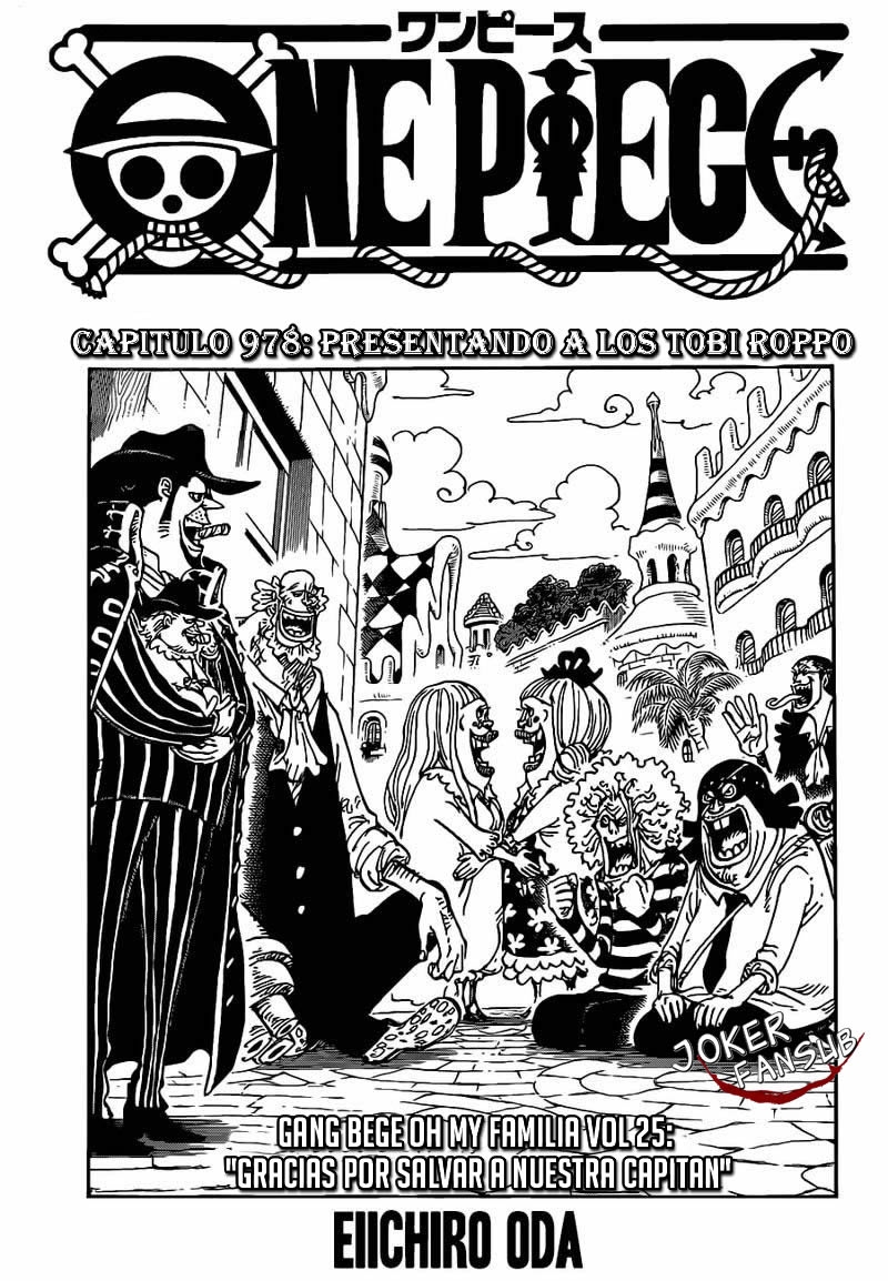One Piece Capitulo 978 Leer Manga Online En Espanol