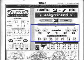 Thai Lottery First 4pc Paper For 16-11-2018