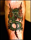 art dragon tattoo on foot