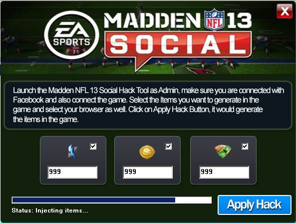 cheats for madden 13 social