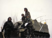 Grafenwoehr 1989, 4-12 IN 8 ID, M113A2 HQ 11 'the Sea Lion' with SGT Frank Prigmore