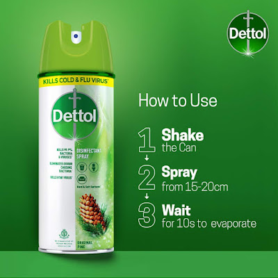 Dettol Multi-Purpose Disinfectant Spray For Hard & Soft Surfaces