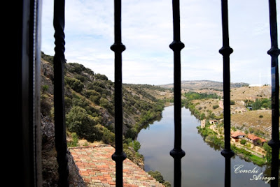 Imagen del rio Duero desde una de las estancias de la ermita.