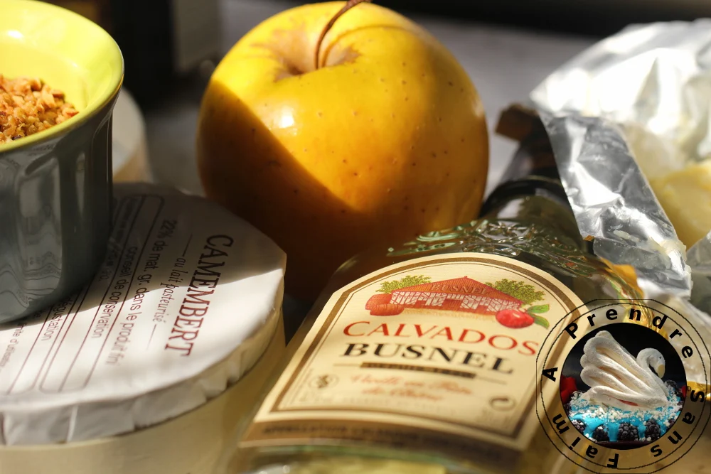 Mille-feuille de camembert aux pommes (pas à pas en photos)