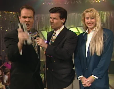 WCW Clash of the Champions XV - Eric Bischoff with Paul E. Dangerously & Missy Hyatt