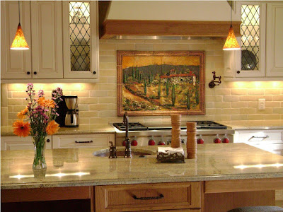 Italian Themed Kitchen Decor with Playing Colors