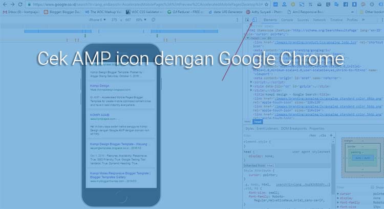 Cara Mengecek AMP Icon Di Hasil Penelusuran Dengan Chrome