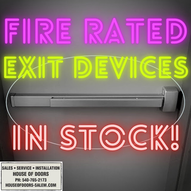 Fire rated exit device