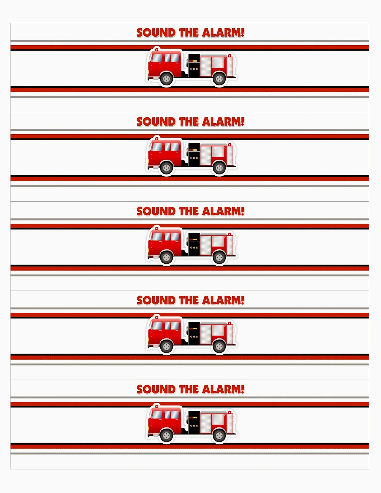 Fireman Party Free Printable  Labels.