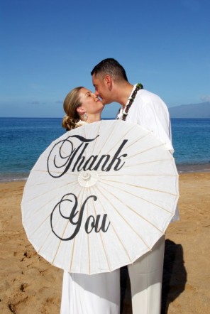 The many uses of wedding parasols