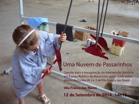 convite nuvem de passarinhos