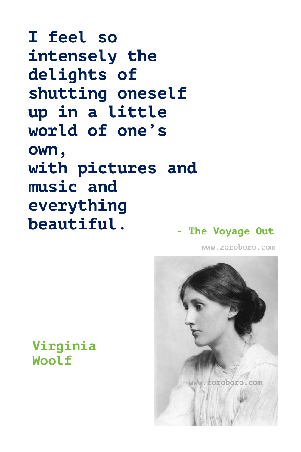 Virginia Woolf Quotes, Virginia Woolf Books Quotes, Mrs Dalloway, A Room of One's Own, To the Lighthouse & Orlando Quotes, Virginia Woolf Poems, Virginia Woolf Feminism Quotes, Women Quotes.Virginia Woolf Feminist Quotes.