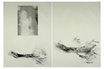 A monoprint in the exhibition Schmuck meets Kunst, © Laura Manfredi