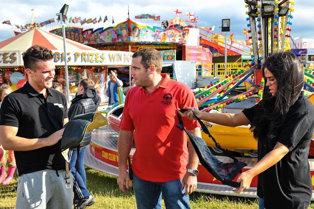 cast of geordie shore in herrington park fairground