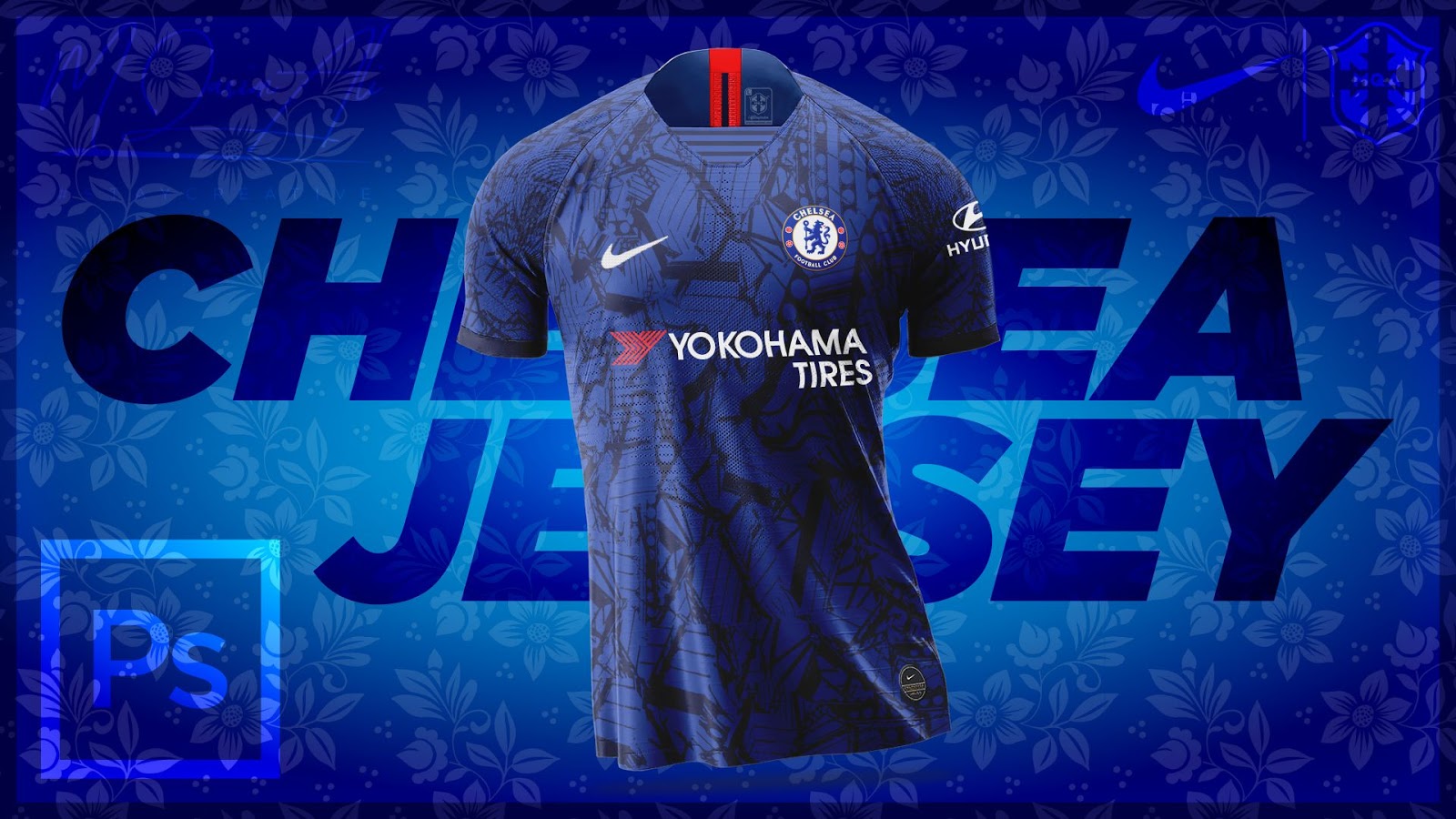 Download Nike's Chelsea Home Jersey Design in Photoshop cc 2019 by ...