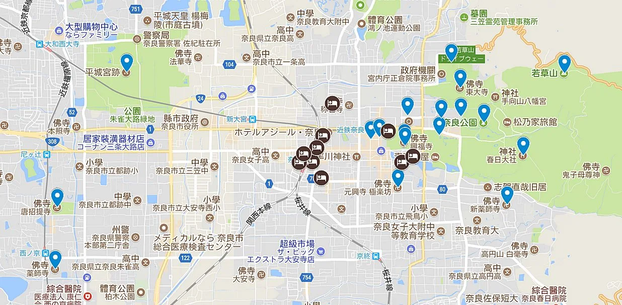 日本-奈良-奈良住宿-推薦-奈良飯店-奈良旅館-奈良民宿-奈良酒店-市區-便宜-自由行-奈良住宿地圖-景點-日本-Nara-Hotel-Best