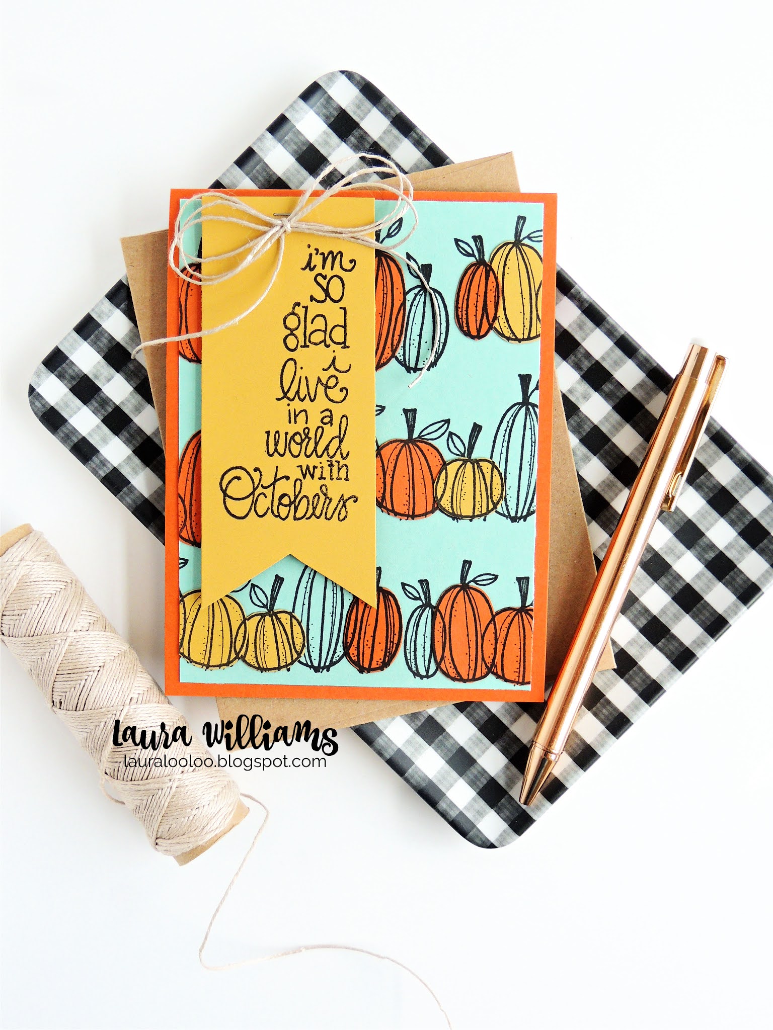 I'm so glad I live in a world with Octobers. Click to see ideas for fall handmade cards using pumpkin stamps from Impression Obsession. Make DIY cards using rubber stamps, colorful cardstock and ink.