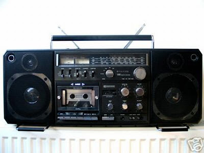 old school boombox