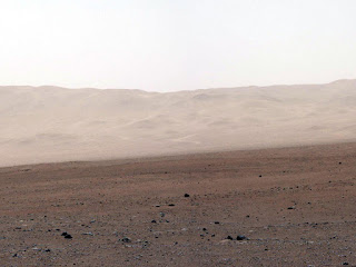 Imagem ao sul de onde pousou a sonda Curiosity em Marte