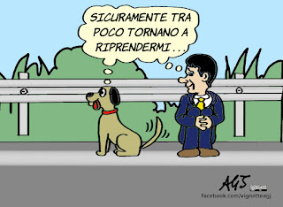 abbandoni, Estate, fedeltà, Politica, giuseppe conte, vignetta, satira